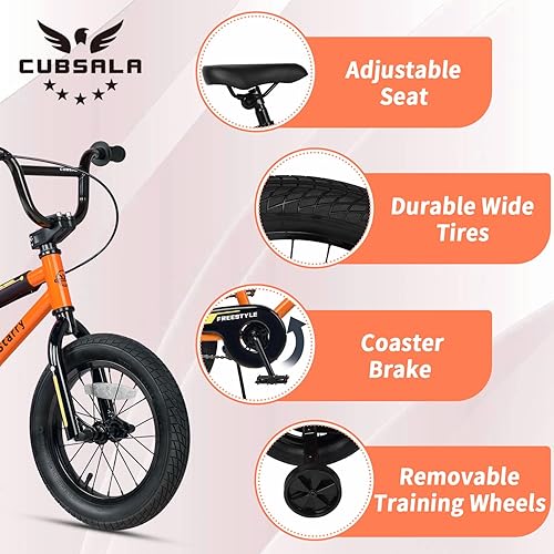 Miniatura 2 de 12 14 16 18 Inch Kids Bike BMX Style Bicycle with Training Wheels Coaster Brake for 2-10 Years Old Toddlers Boys Girls Multiple Colors