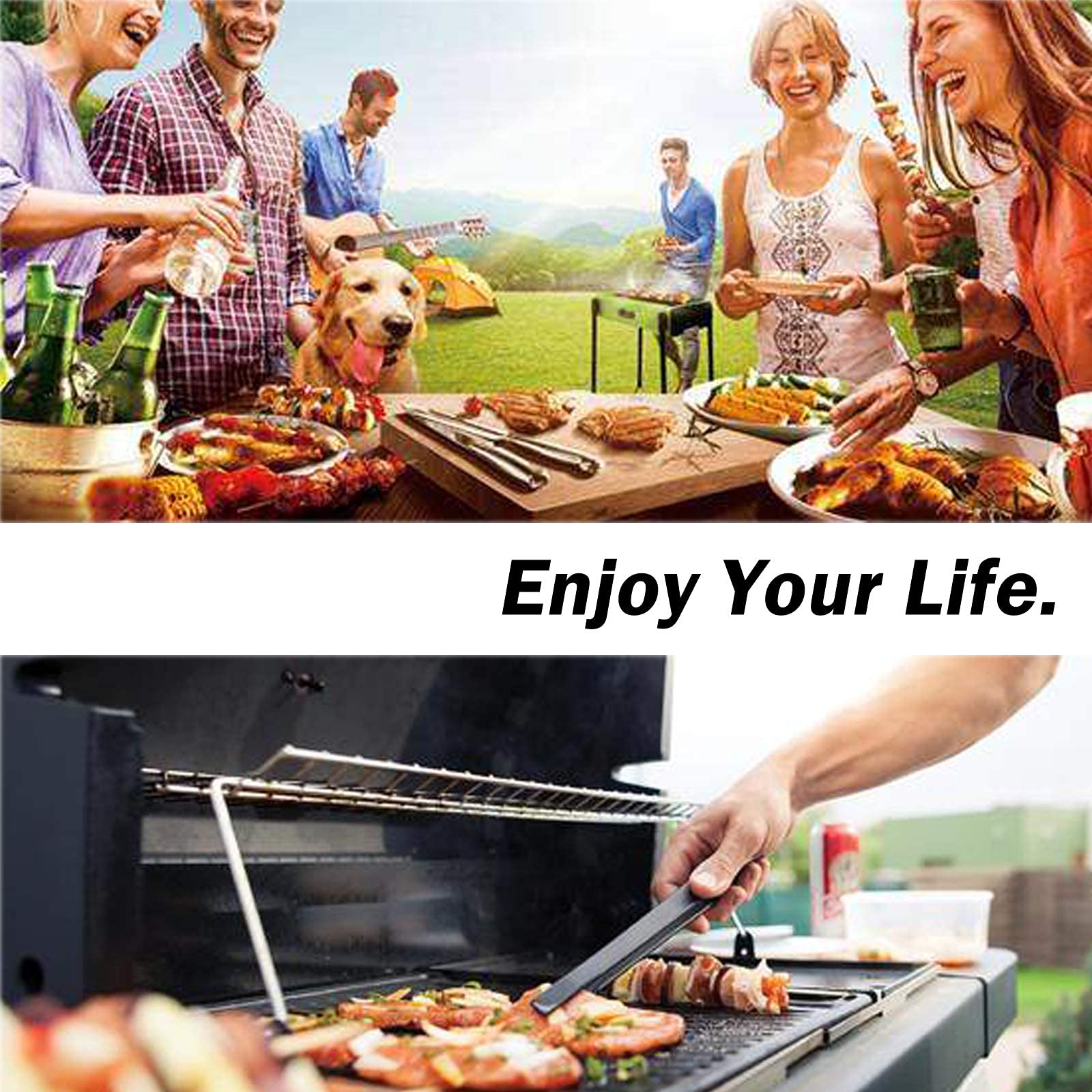Akcesoria do grilla - Zestaw narzędzi do grillowania ze stali nierdzewnej 3PCS z luksusowym futerałem - Idealny świąteczny zestaw prezentów urodzinowych dla taty, smakoszy, fanów grilla, kucharzy, mi