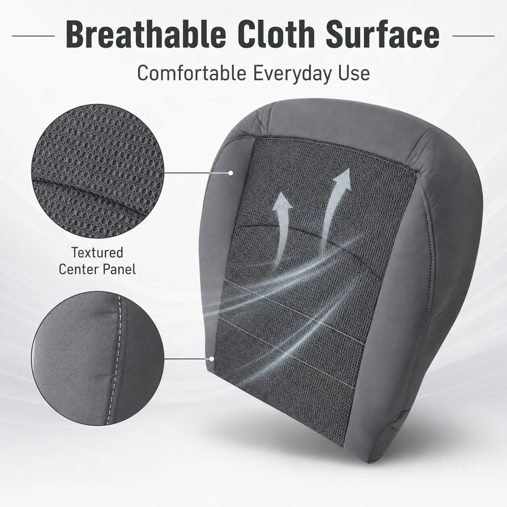 Amazon.com: FZJDSD Diesel Gray #X8 Cloth Driver Side Bottom Seat
