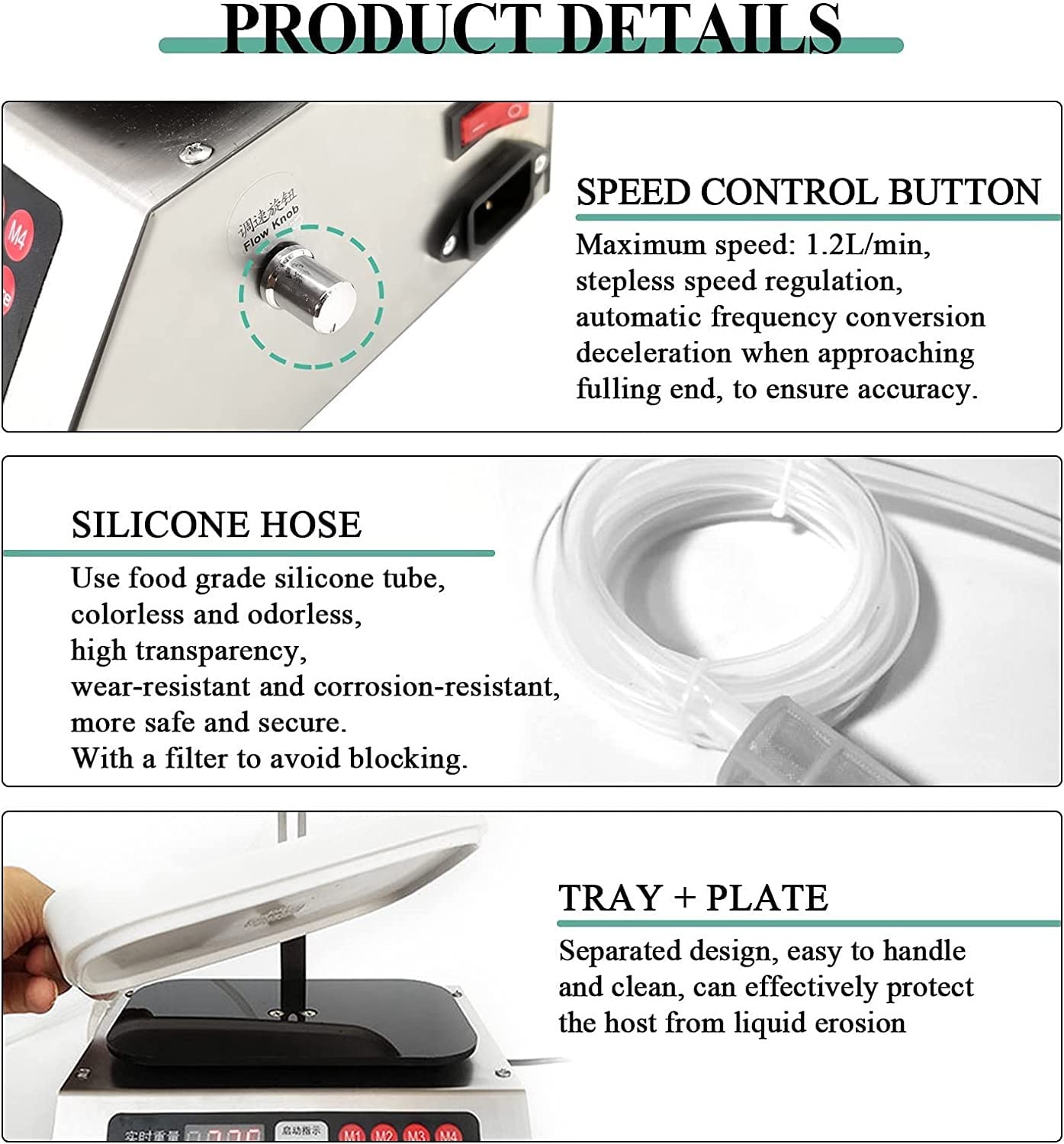 TREEYX Automatic Filling Machine Bottle Filler Liquid Filling Machine Small Filling Machine Auto Digital Bottle Filler for Paste — view 6