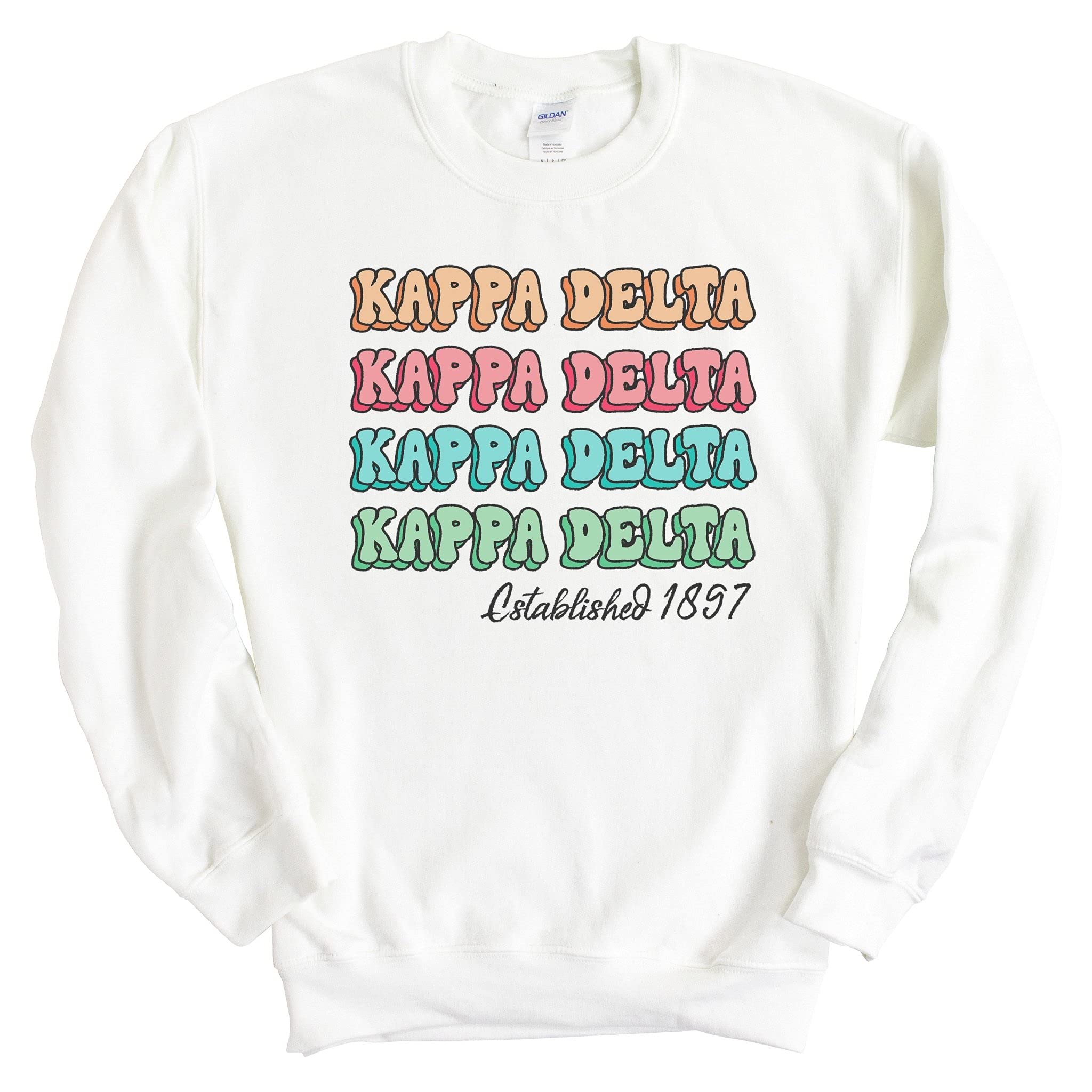 Kite and CrestKappa Delta Sweatshirt - KD Stencil Crewneck Sweatshirt- Sorority Big Little Gift Idea