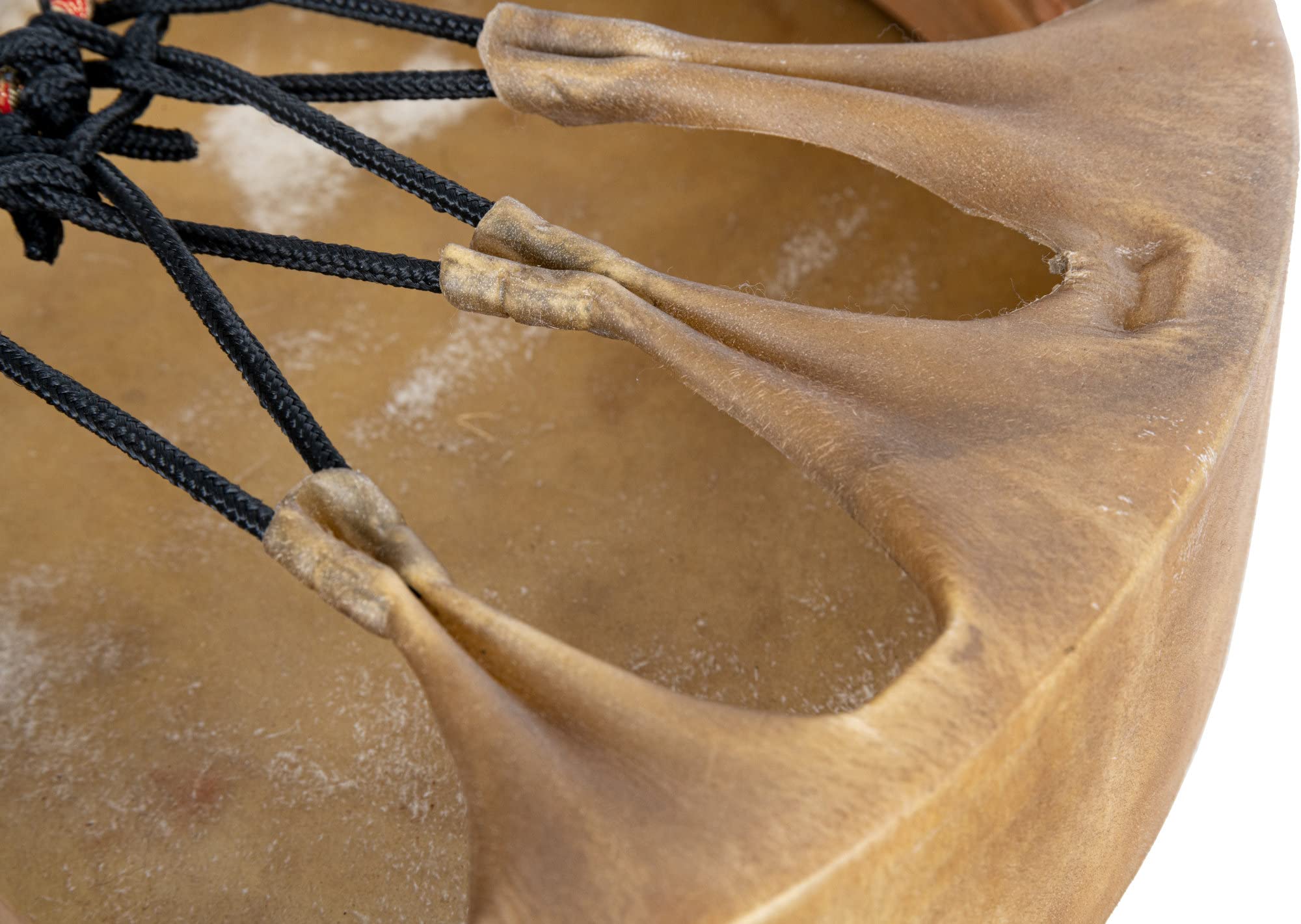 Classic Cantabile TSD-18 Tambour Chamanique Traditionnel avec Peau | Tendu avec peau de cheval, Maillet inclus, Tension par corde avec boucle de maintien, Caisse en frêne massif, 68 kg, Support