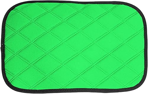 FH Group Neosupreme - Almohadilla de consola central con patrón de diamante verde  Protector de reposabrazos resistente al agua para automóviles,