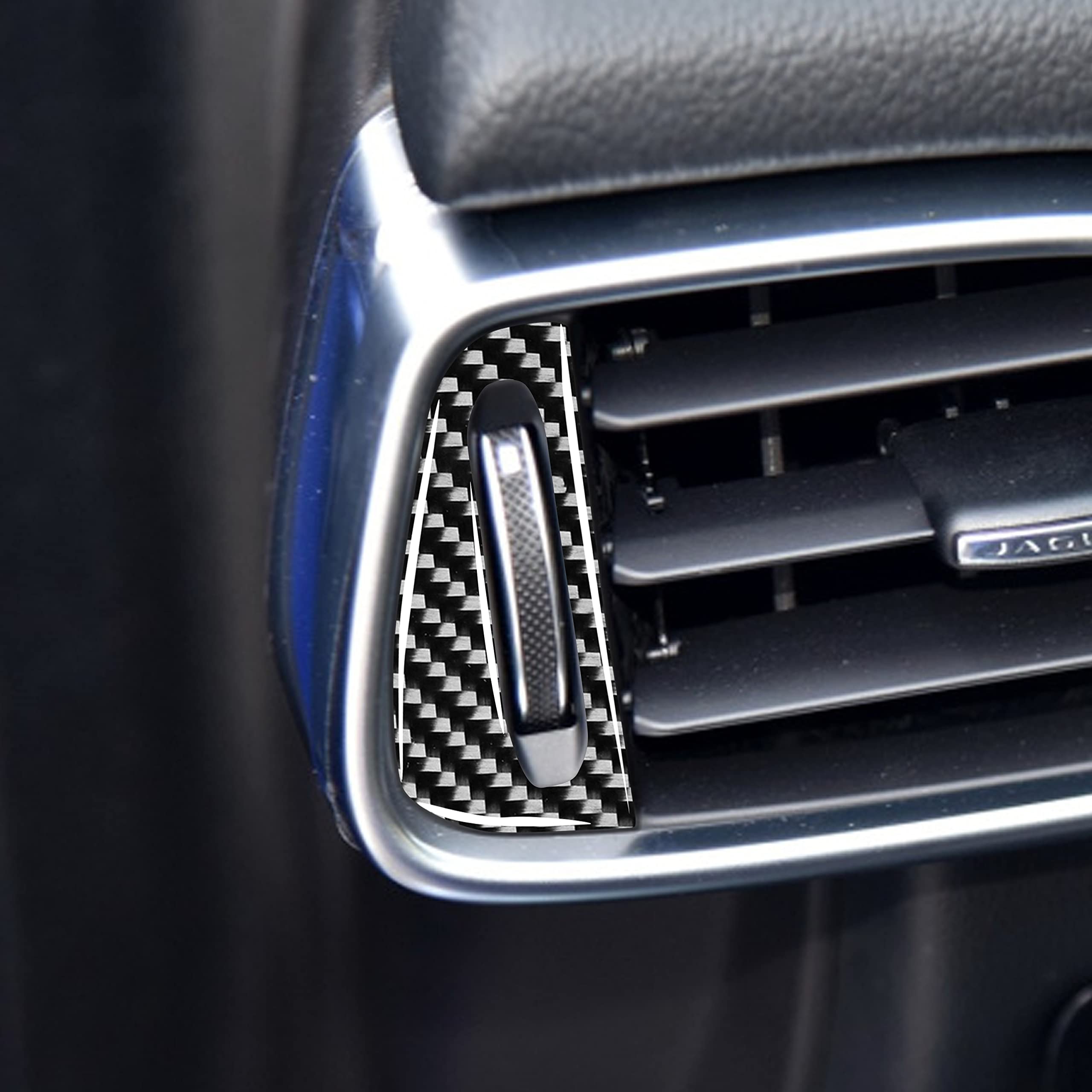 Real Premium Carbon Fiber Compatible with Jaguar F-PACE X761 2016 2017 2018 2019 2020 Accessories Car Left and Right Vents Cover Sticker Decal Auto Interior Trim