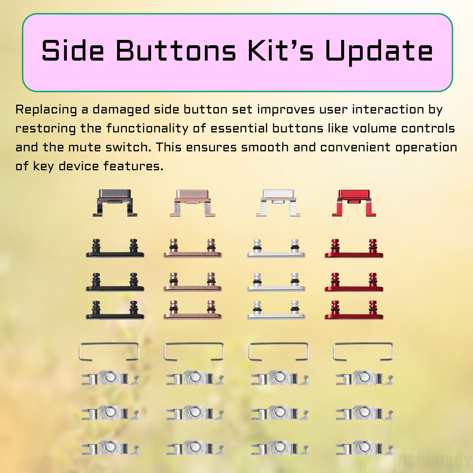 OEM Power Volume Mute Button Set für iPhone 6 - gold