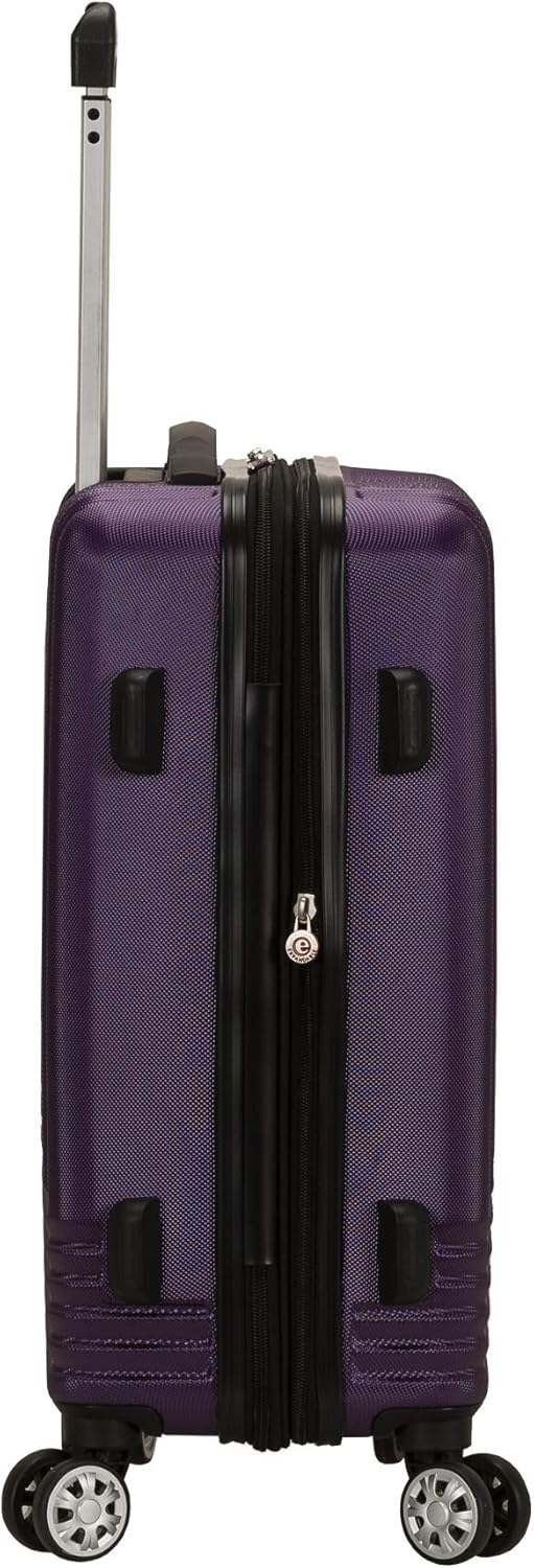 review Rockland Star Trail Hardside Spinner Wheel Luggage, Purple, 2-Piece Set (20/28)