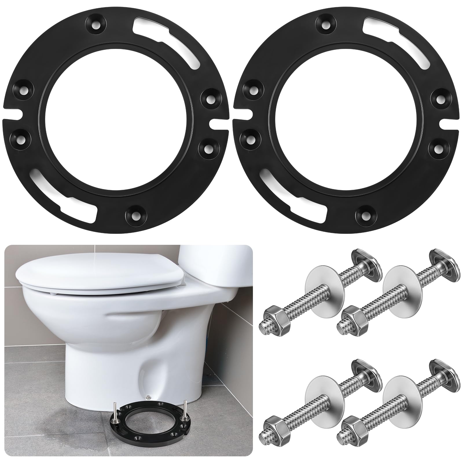 Bride de toilettes Marsui kit de réparation anneau de plomberie ABS pour WC salle de bain
