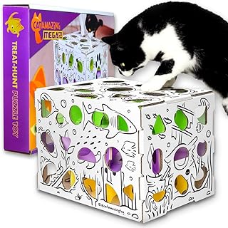 Cat Amazing MEGA – Cat Treat Puzzle Box – Interactive Treat Maze – Cat Puzzle Feeder – Treat Box for Indoor Cats – Enrichm...