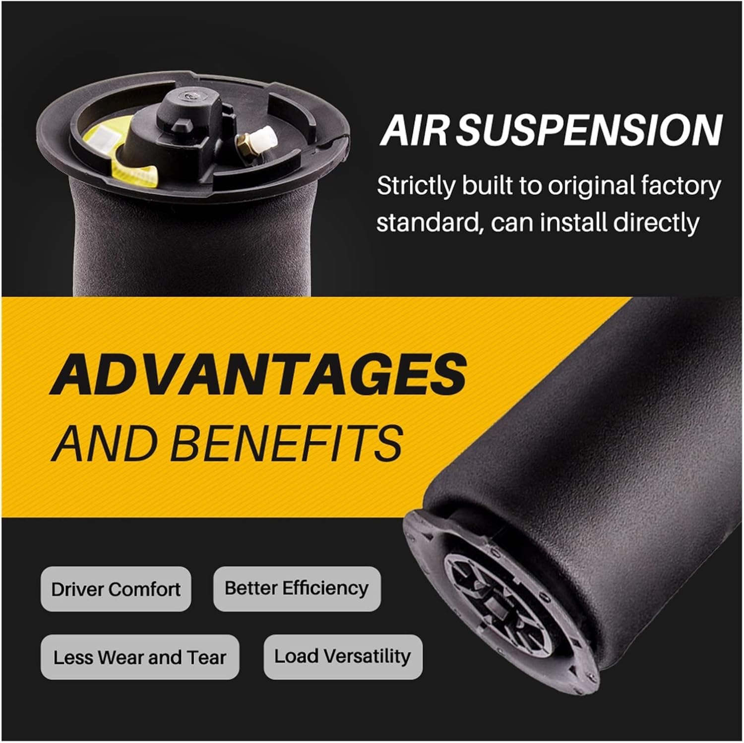 Suspensión neumática trasera compatible con 5 Touring E61 2004-2010 Reemplazo para 37126765602 37126765603 6 765 602 6 765 603