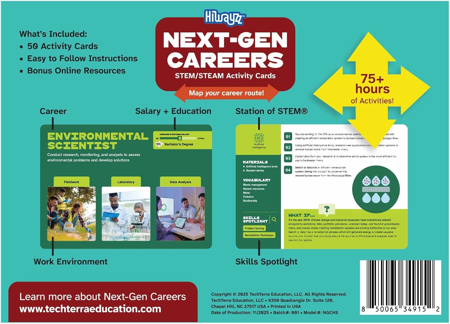 Next-Gen Career Cards – Career Exploration Deck for High School Students – 50 Educational CTE Cards with Salaries & Education Paths - 75+ Hours of Activities - Ages 14+
