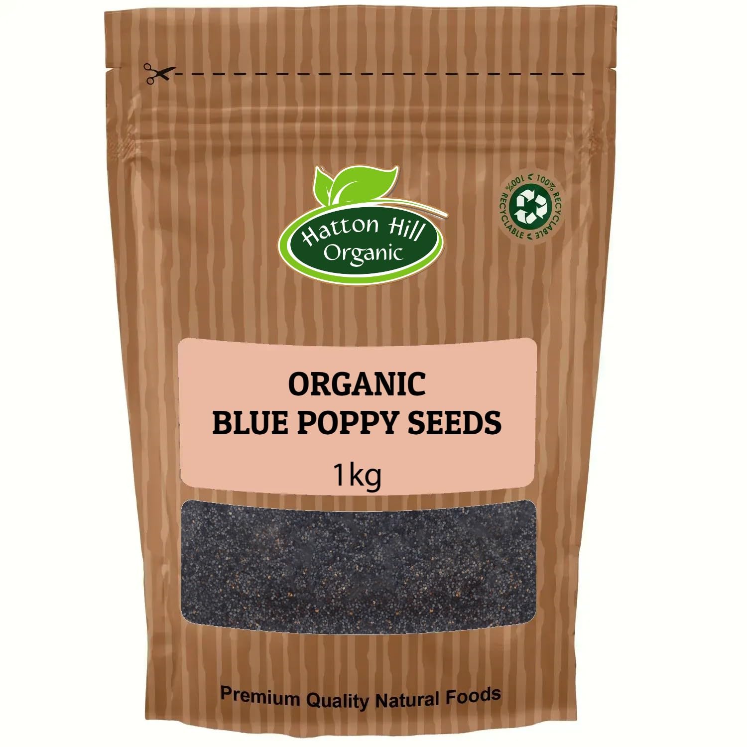 Organic Blue Poppy Seeds 1kg by Hatton Hill Organic | Nutty & Versatile Baking Ingredient