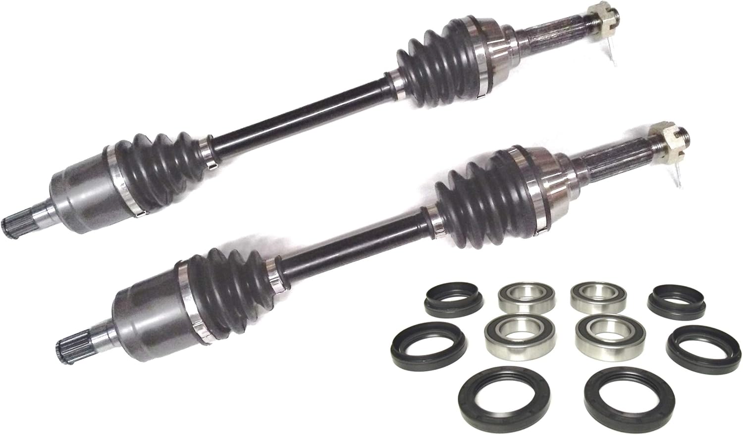 Precision Front CV Axles & Bearing Kits for Suzuki Vinson 500 2003-2007, Left & Right, Quality Tested, Heat-Treated, 4140 Chromoly Steel, Exact Fit, ATVPC