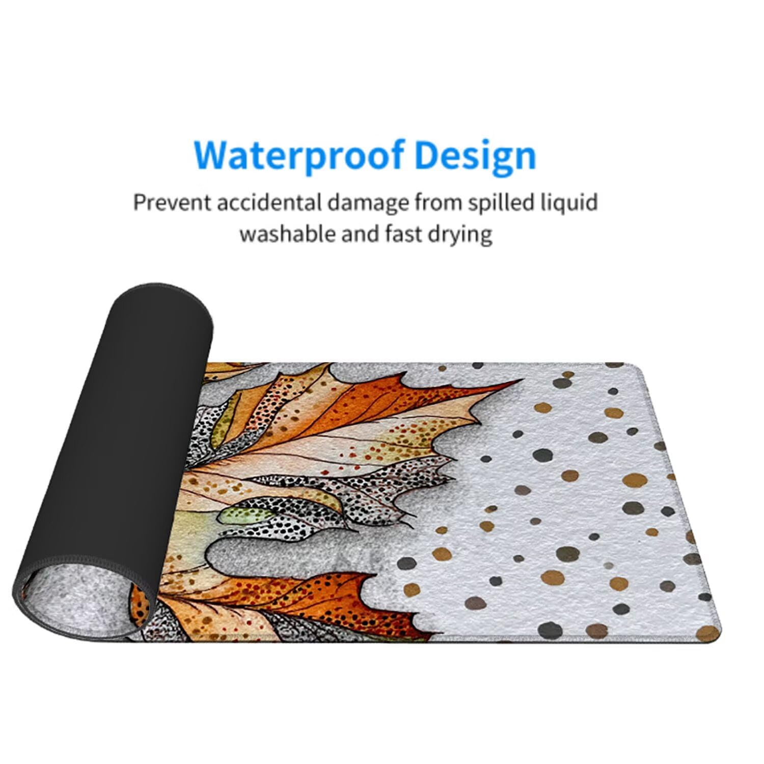 Abstrakcyjna podkładka pod mysz pod mysz pod mysz do gier XXL 1200 x 600 x 3 mm podkładka pod mysz gumowa liście duża podkładka pod rękę dla graczy akcesoria PC antypoślizgowe i wodoodporne, do