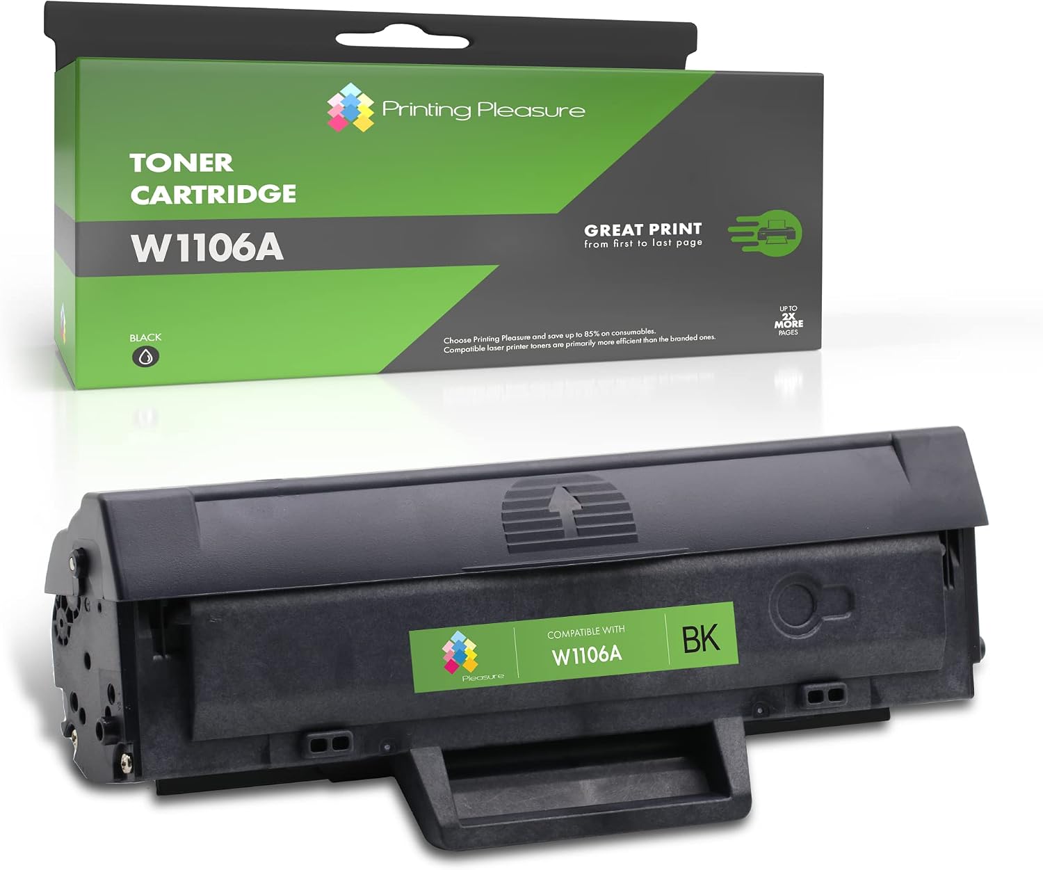 Printing Pleasure 106A W106A Replacement for HP 106 A W106 A Toner Cartridge Compatible with LaserJet 107w 107a Laser MFP 135w MFP 135a MFP 137fnw 1 Black
