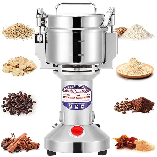Moongiantgo Grain Mill Grinder Electric, 300g Upright, 110V