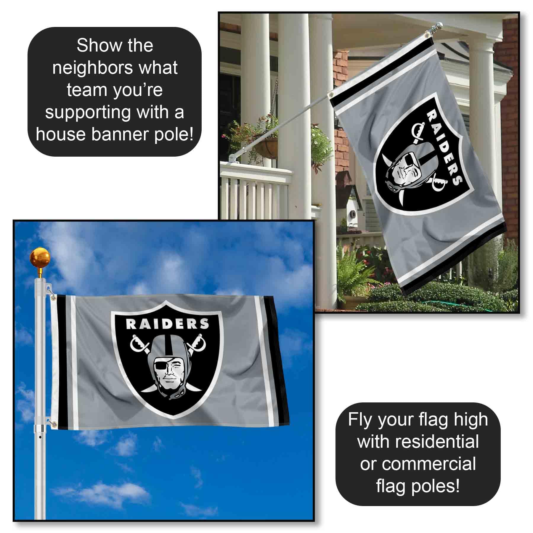 WinCraft Srebrna flaga Las Vegas Raiders