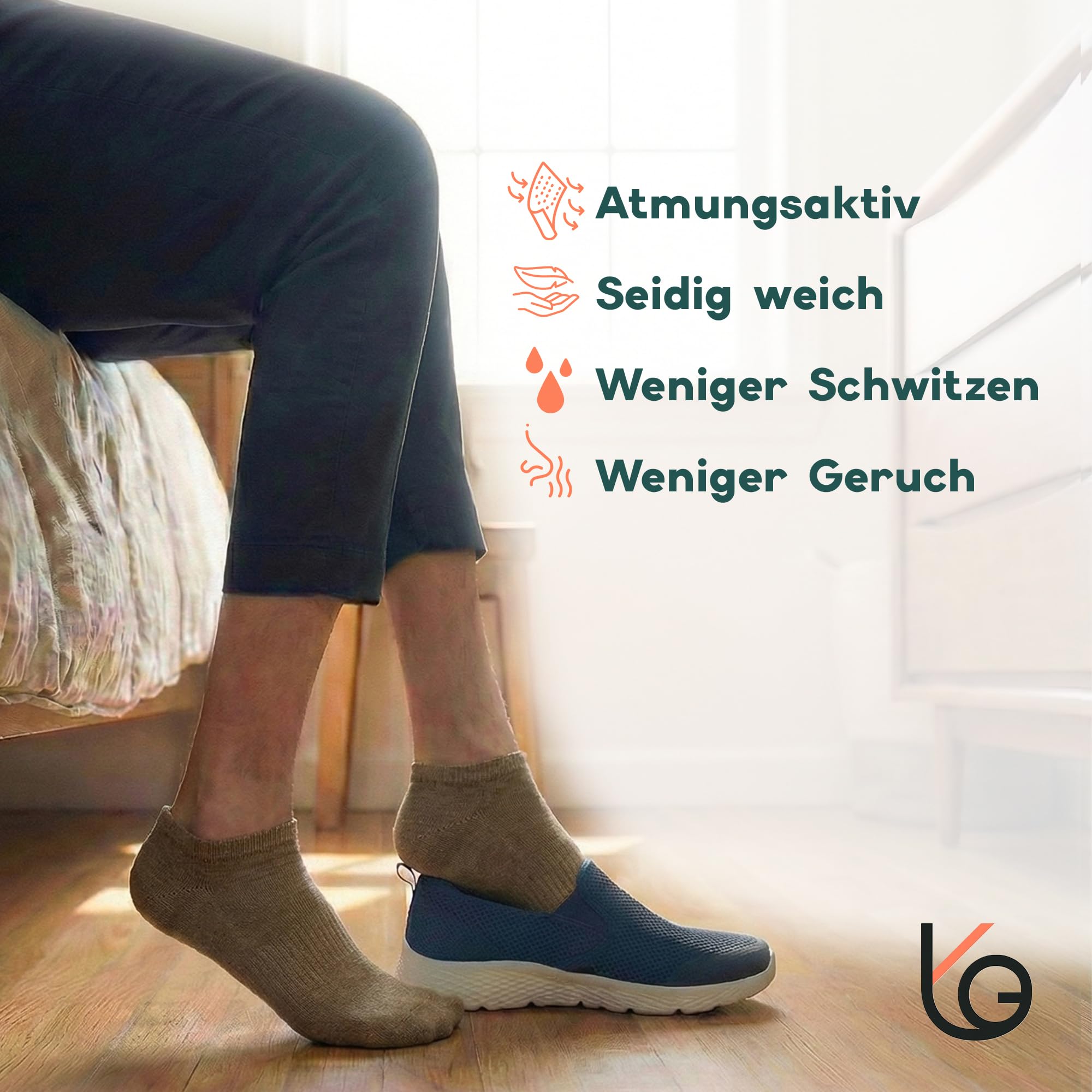 6 Paar No Show Socken mit Rutschfester Y-Ferse für Damen und Herren aus Bambus Atmungsaktive Unsichtbare Sneaker Socken für Alltag und Arbeit Schwarz, Weiß und Beige 35-38, 39-42, 43-46