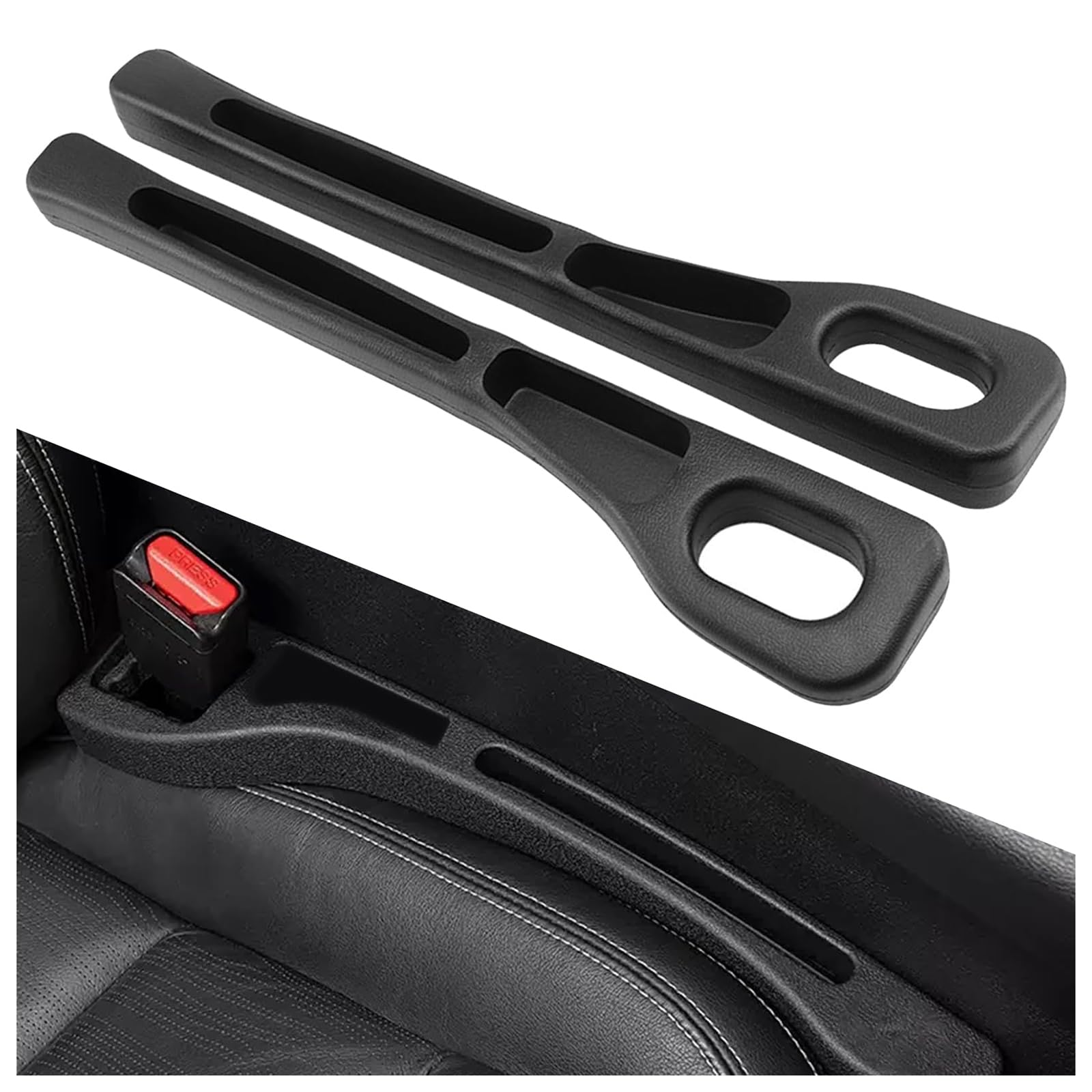 QKXNQGWTW 2 Pack Car Seat Gap Filler, for Nissan Qashqai (J12) 2022 2023 2024 2025 2026 Car Seat Gap Plug Leakproof Elastic Gap Filler Organizer for Car