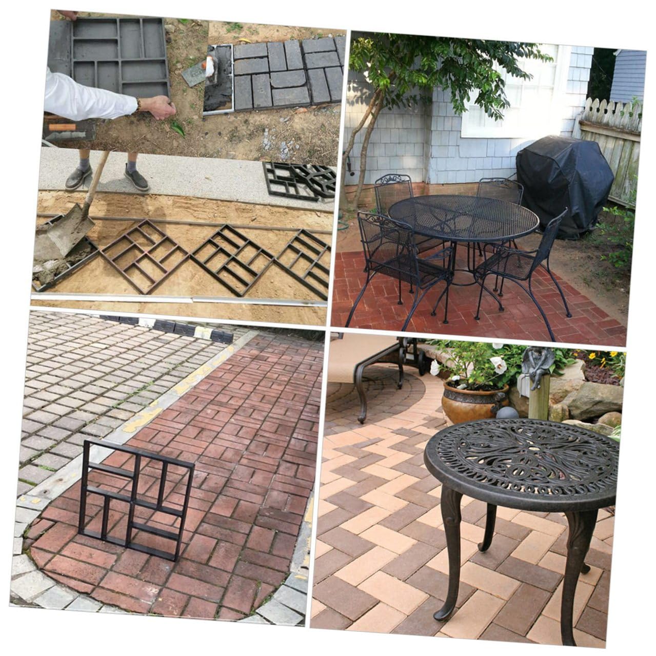 Kunststoff Bodenform mit Einzigartigem Musterdesign 8 Stück 8 Gitter Trittsteinform für Selbstgemacht Gartengestaltung und Pflasterung von Gartenwegen