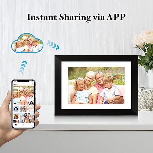 Miniatura 4 de ryesug Marco de fotos digital de 10.1 pulgadas WiFi inteligente marco de fotos digital de 16 GB, marco de fotos electrónico IPS HD pantalla táctil