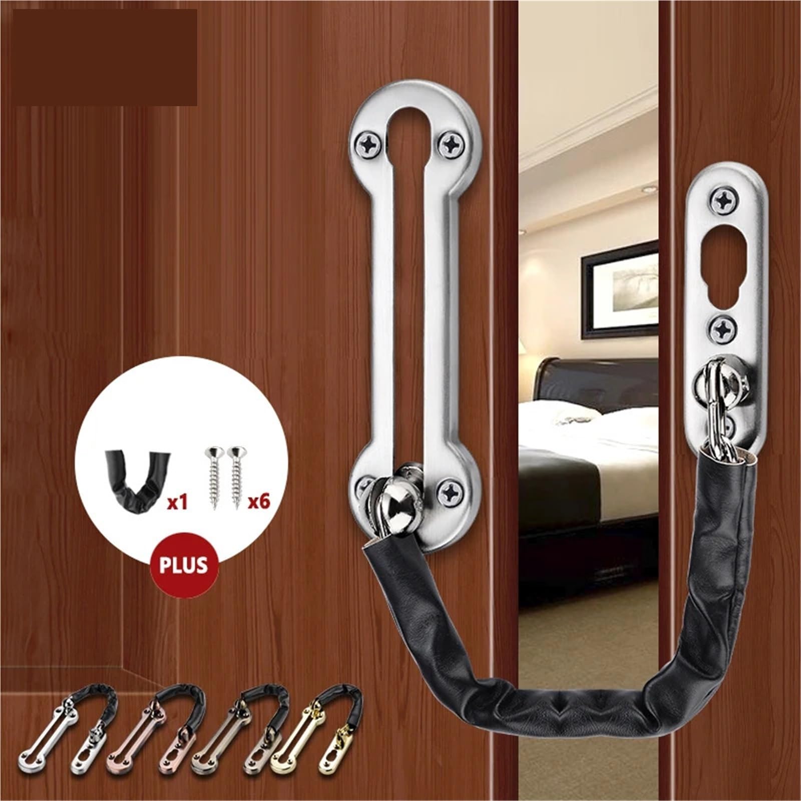 Loquet De Chaîne De Porte D'hôtel En Acier Inoxydable