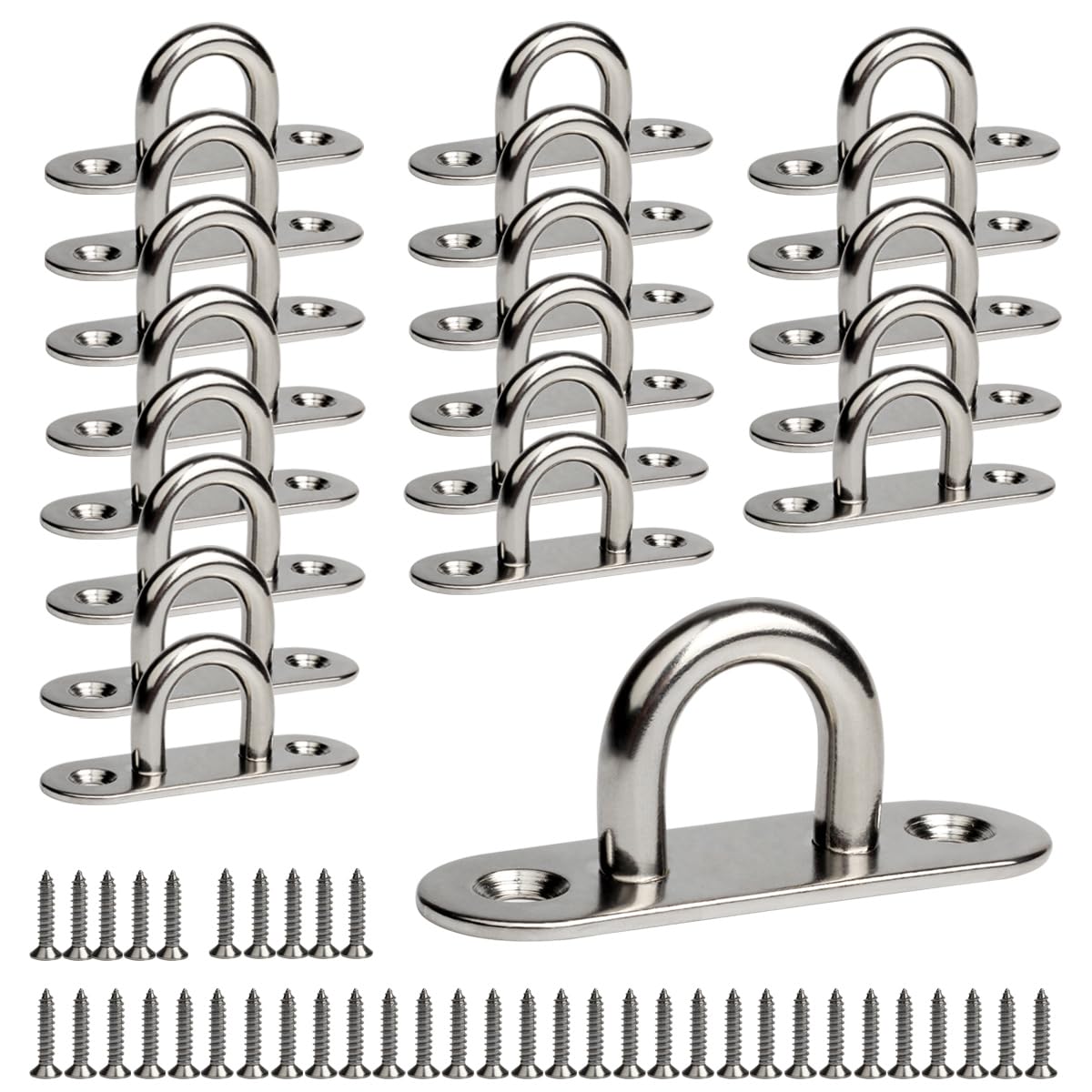 Stainless Steel Ceiling Hooks - 10 Pack -10 Stainless Steel Ceiling Hooks - 10 Pack -10