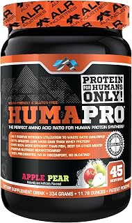 Humapro | Amino Acids Protein Matrix for Humans | 99% Utilization for Lean Muscle | Vegan, Gluten Free | 334g / 45 Servings (Apple Pear)