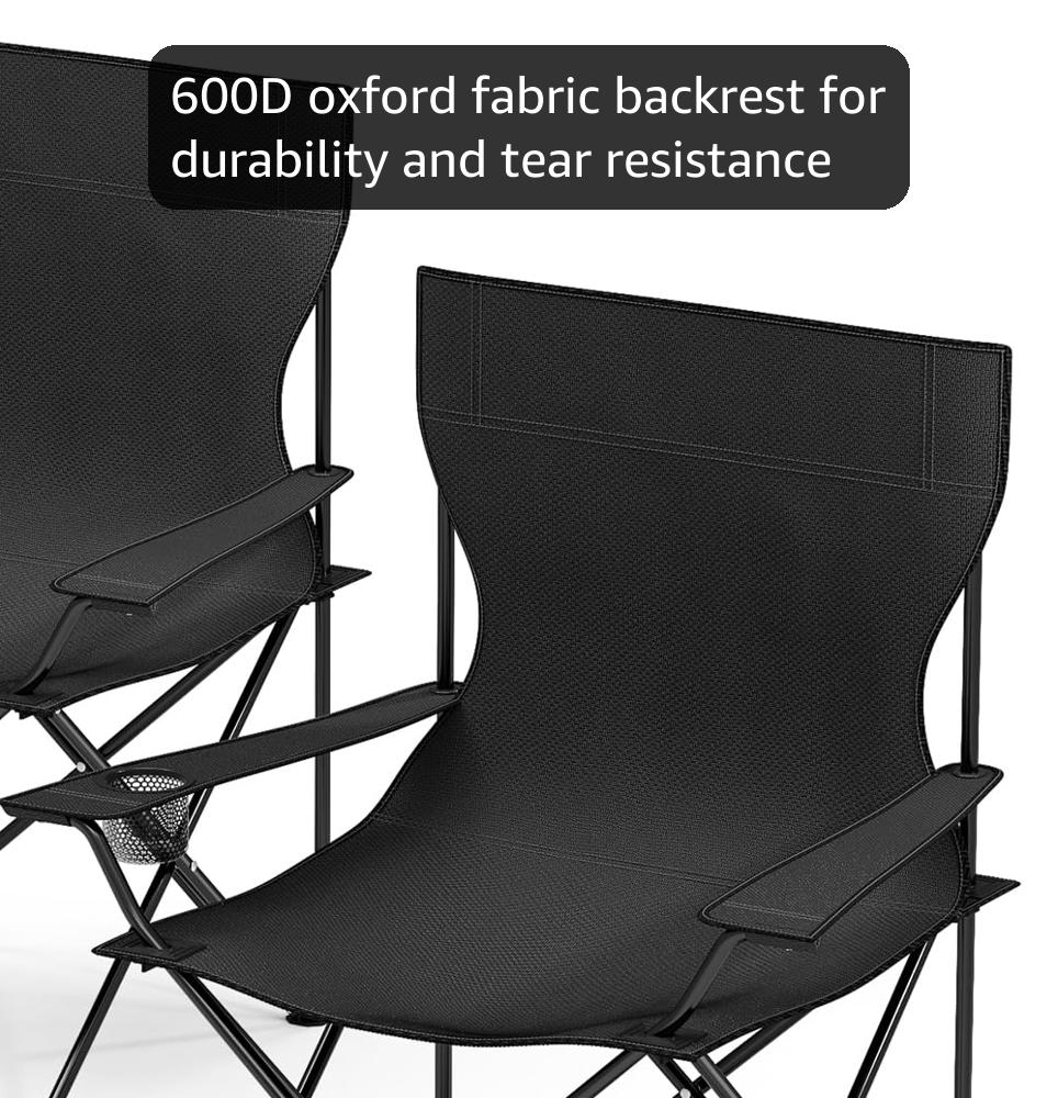 Amazon.com: YSSOA Portable Folding Black Camping Chair, 2-Pack : Baby