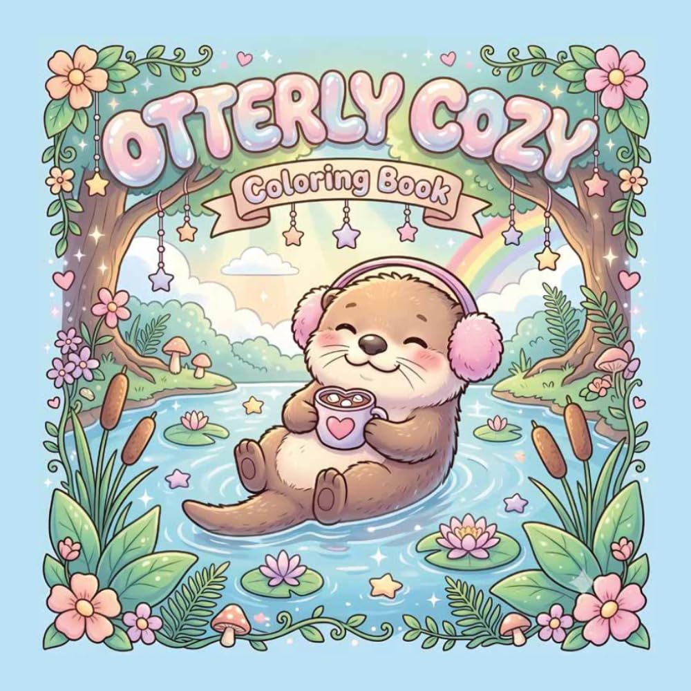 Cozy Otterly Coloring Book: Sea Otter Coloring Book for Kids and Adults, Cute Sea Otters, Bold and Simple Coloring Pages, Easy Relaxing Designs for Beginners