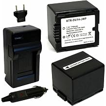Replacement Battery for Panasonic PV-GS29 2-Pack, 1700mAh and Charger
