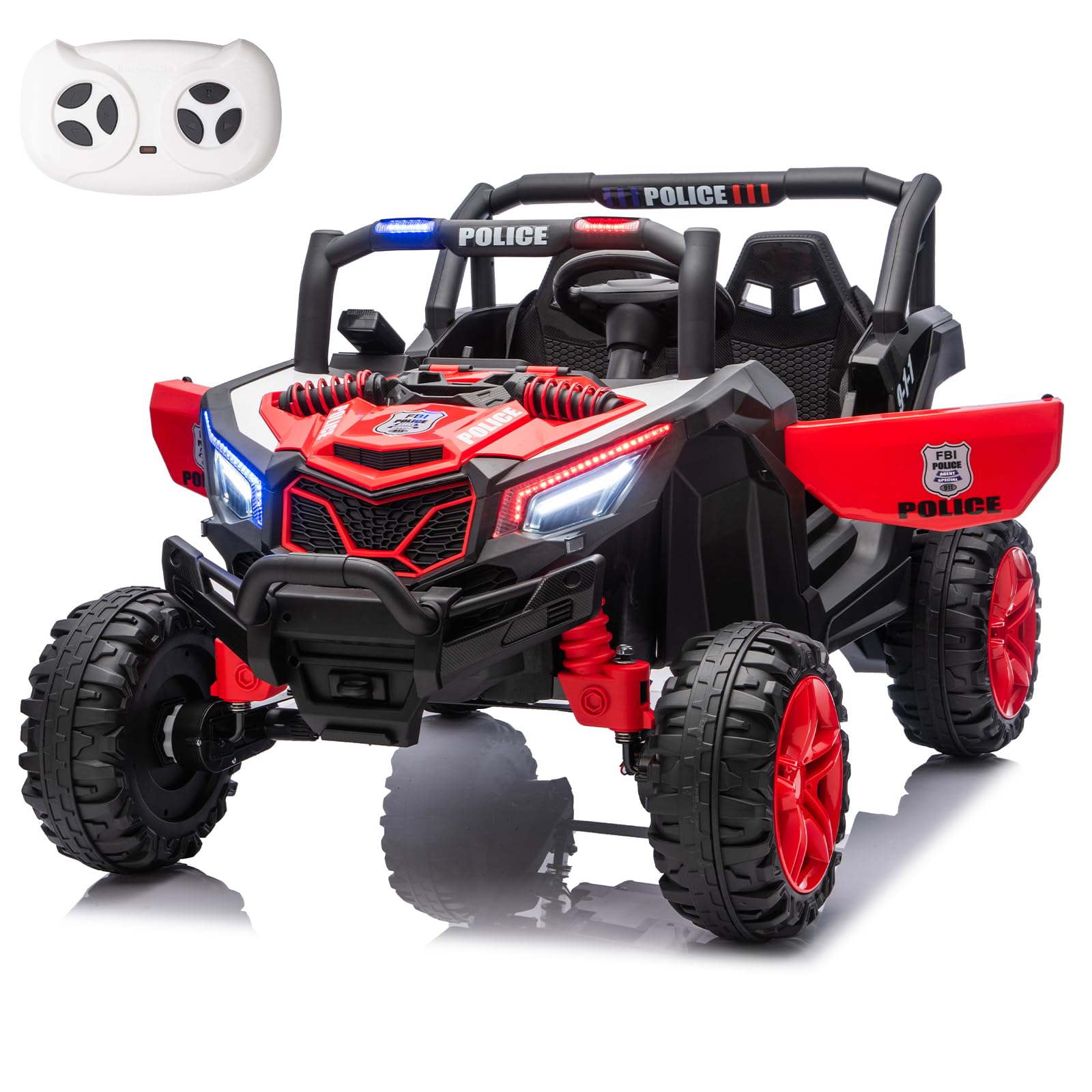 Kid Police 4WD UTV 24V Ride On Toys for Big Kids 2 Seater Ride On Toys Kids