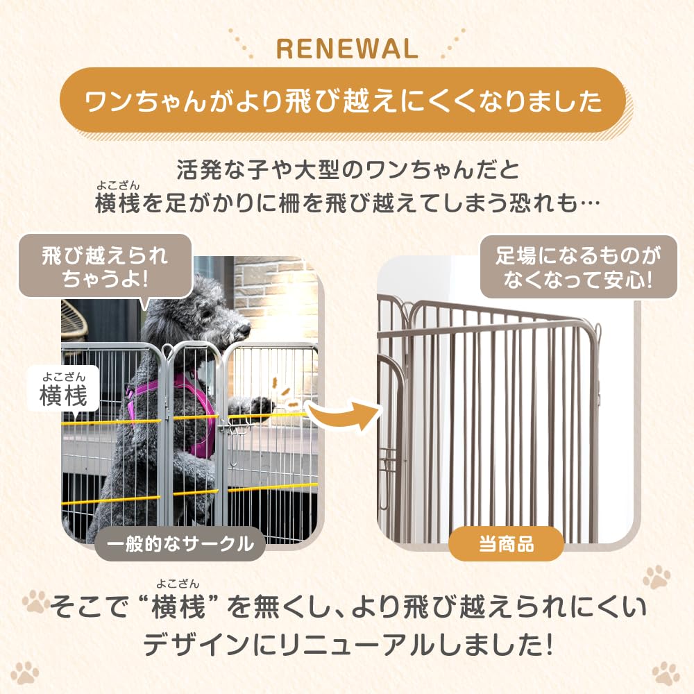 Amazon.co.jp: タンスのゲン ペットサークル RENEW 高さ80cm 屋内外