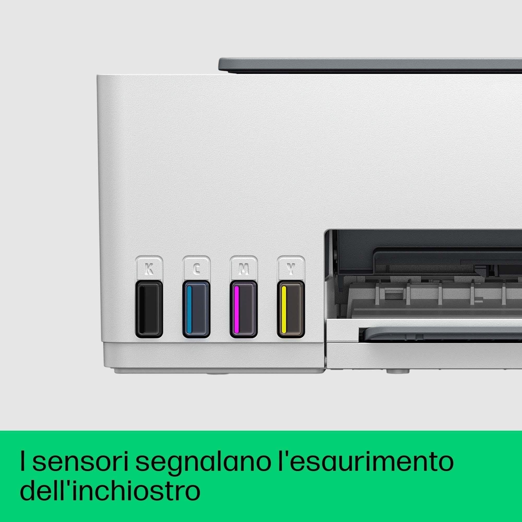 HP Smart Tank 5105 Stampante Multifunzione A4 con Serbatoio Inchiostro, Stampa Fronte/Retro Manuale, Scansione, Copia, 22 ppm, USB, Wi-Fi, Bianca