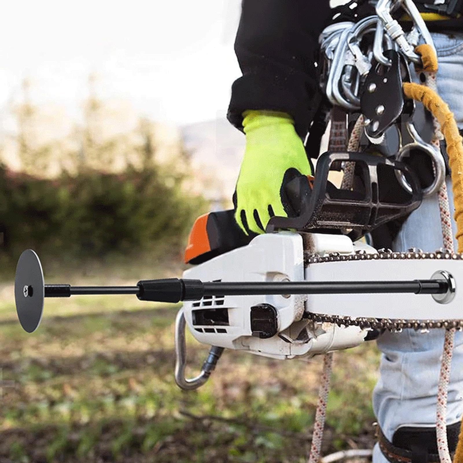 Taglierina Per Legna Con Base Magnetica - Lunghezza Regolabile 40-66cm Per Misurare Tronchi - Foto 6