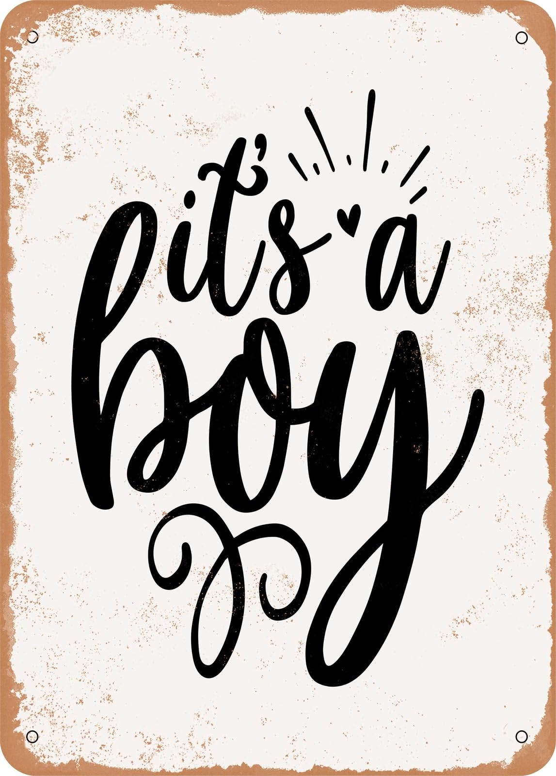 Metal Sign - It's a Boy 2 - Vintage Rusty Look home decor