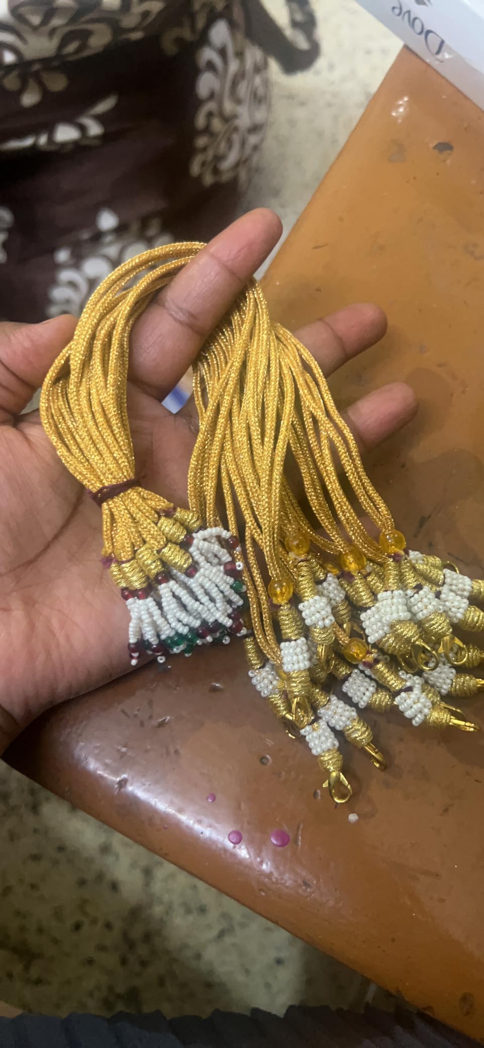 Khushi Handicrafts Pearl Necklace Back Rope Dori for Silk Thread ...