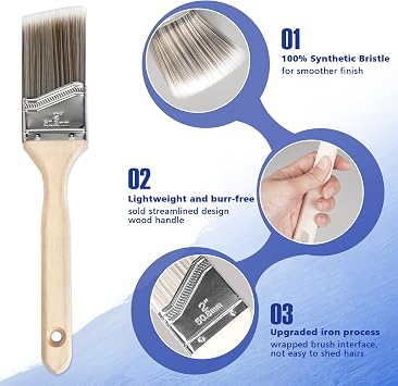 Paint Roller Kit with Extension Pole, 27 Piece Set, 2 to 4 Ft Pole, 49 Paint Rollers, Paint Brushes Set for Professional Painting,House Paint Roller for All Latex and Oil Paints & Stains