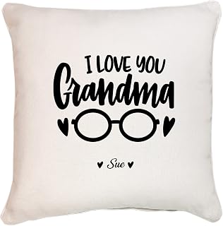 Beaver Fun, We Love You Grandma with Custom Grandkids Name Cushion, Birthday Gift for Grandma, Personalized Grandmother Throw Pillow, Home Decor