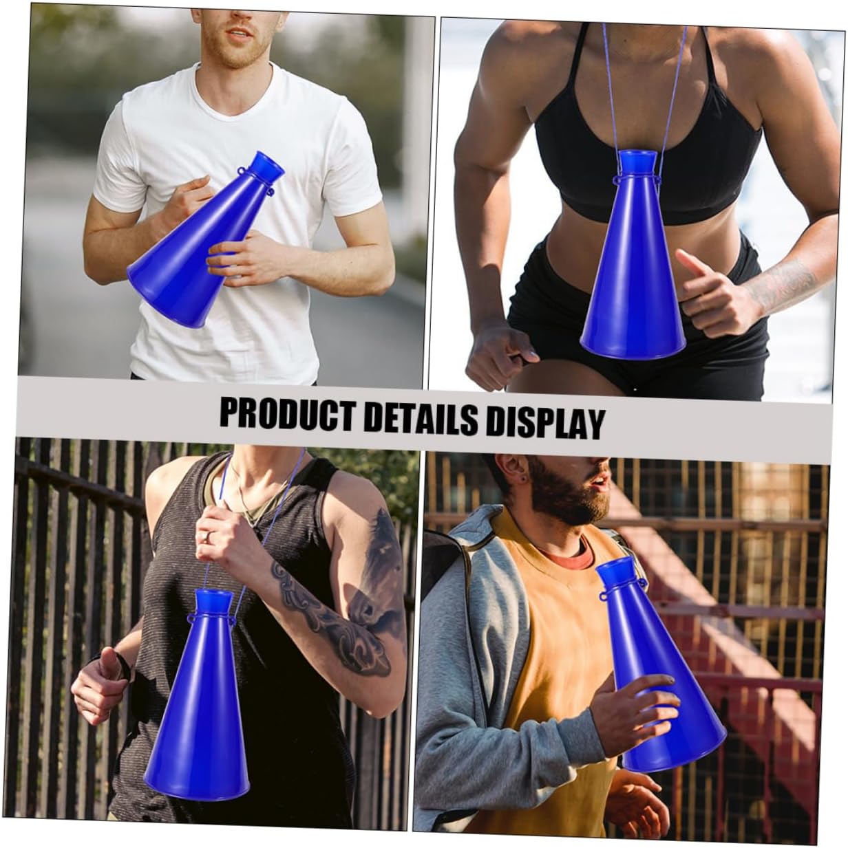 Sosoport Cheer Megaphone 4-Pack Plastic Cheering Horns for Kids Sports Games Parties Football Match Noisemaker Toy