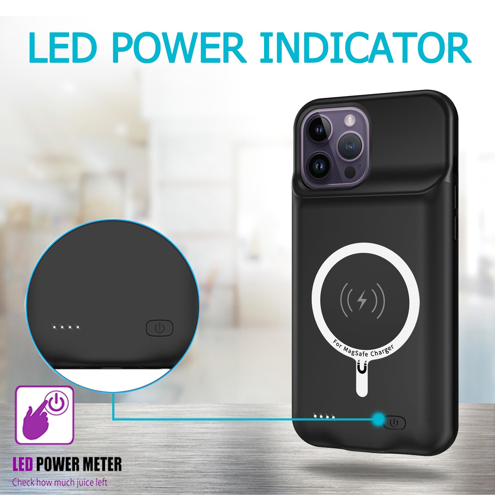 Amazon.com: Battery Case for iPhone 13 Pro Max, Upgraded 10800mAh