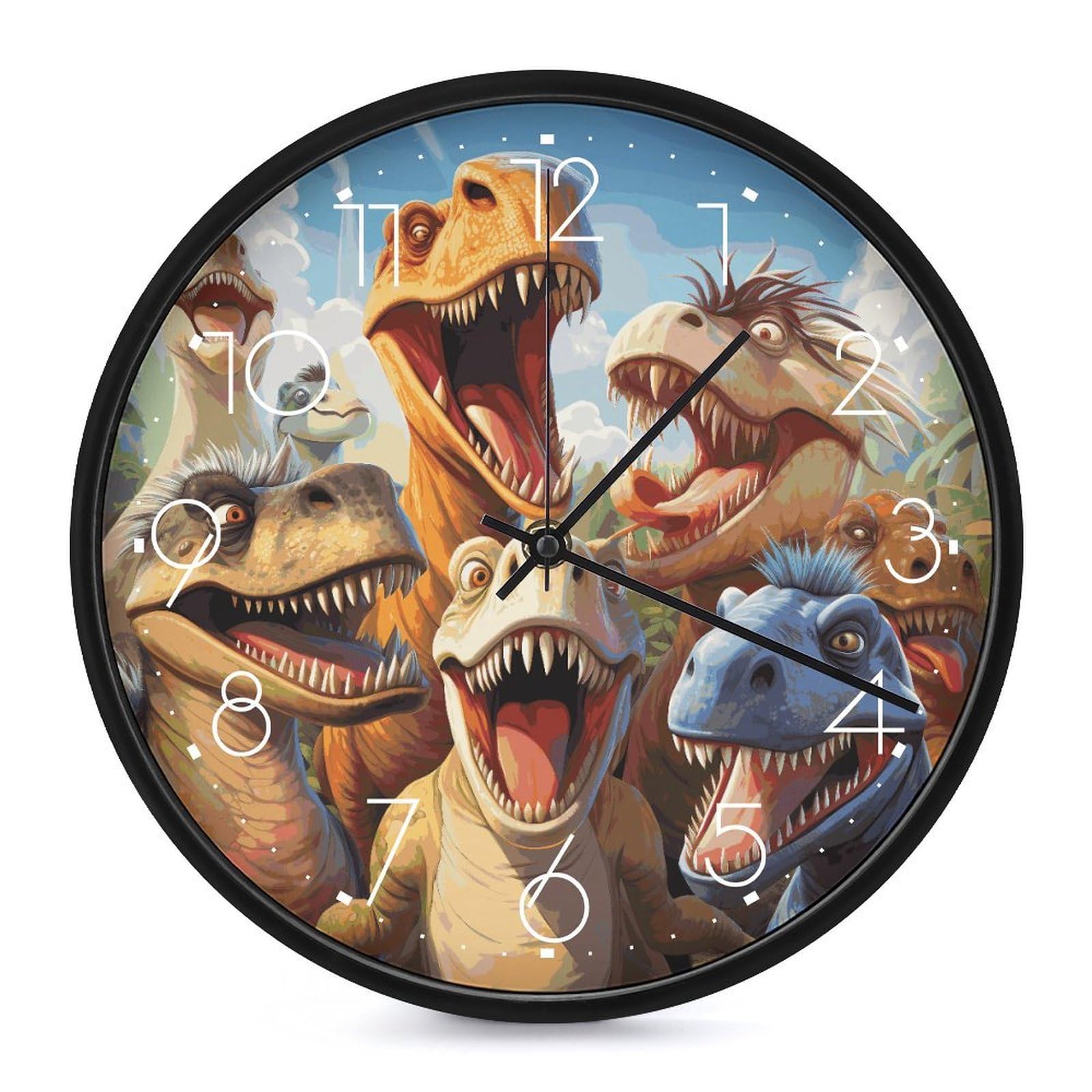 Horloge murale dinosaure pour décorer une chambre d'enfant ou un bureau