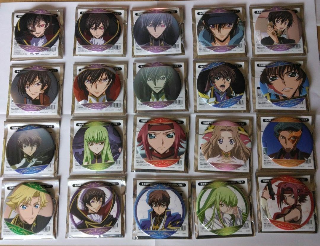 Amazon.co.jp: コードギアス 当たり付きラッキー缶バッジ 全20種セット