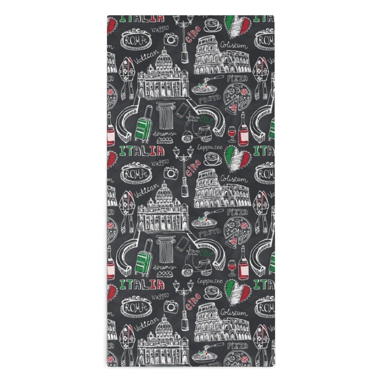 TXFBTRFSA Italy Famous Rome Landmark Hand Towels for Adult Face Towel Bath Beach Swim Accessories
