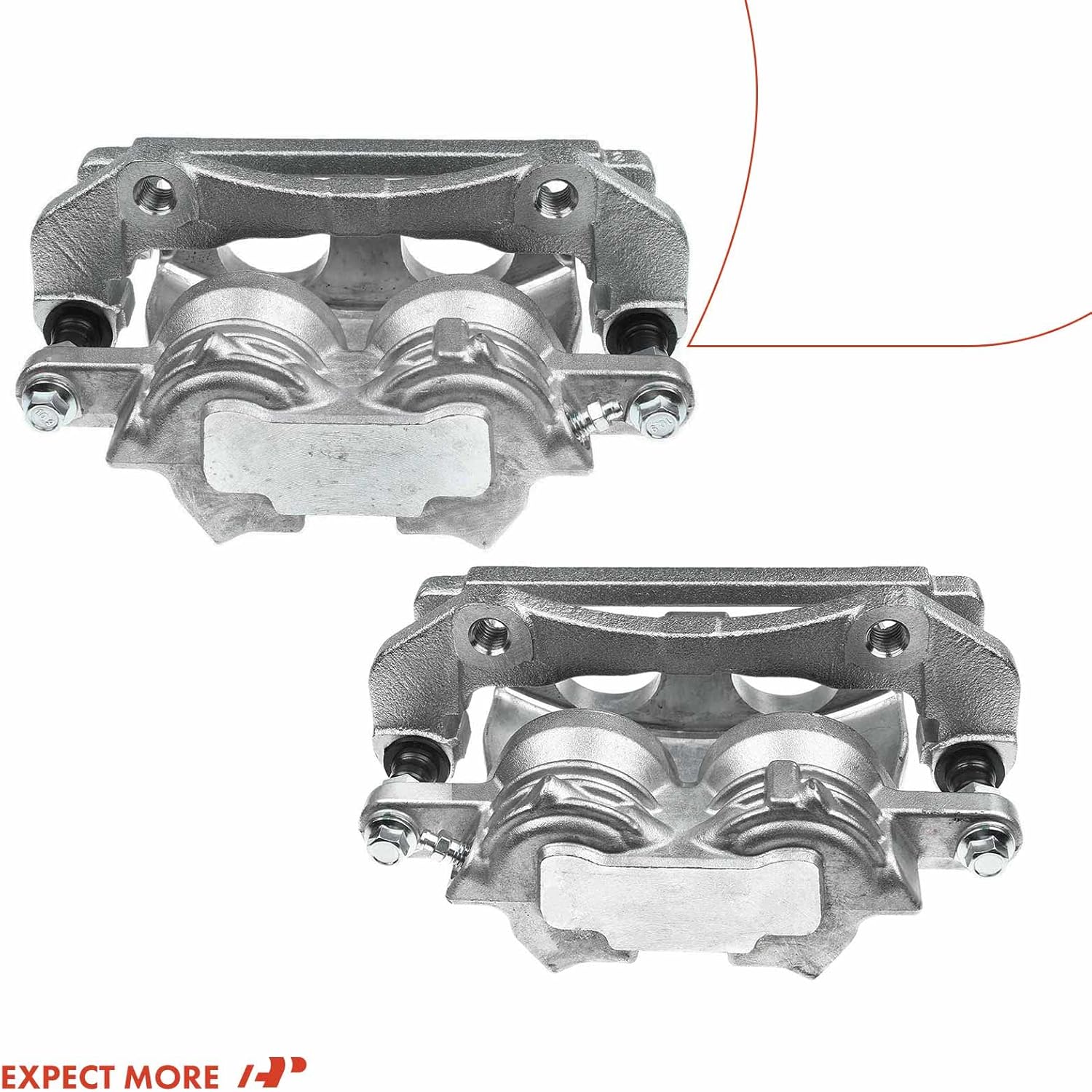 A-Premium Disc Brake Caliper Assembly with Bracket Compatible with Select Ford and Mercury Models - Taurus/Taurus X/Sable 2008-2009, 3.5L - Front Driver and Passenger Side, 2-PC Set