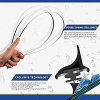 Vista 5 de Juego de 2 limpiaparabrisas de repuesto para BMW X5 E70 X6 E71 E72 2007-09/2011, 24 + 20 pulgadas, bloqueo lateral (juego de 2) no gancho en J