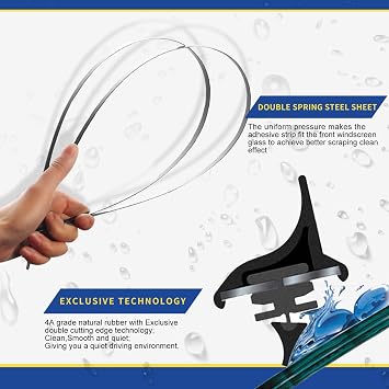 3 wipers Replacement for 2011-2022 Mitsubishi Outlander Sport 24/21/10 | Front and Rear Wiper Blades Set,Premium All Weather,Replacement OE Quality (Pack of 3) U/J HOOK,Windshield Wipers