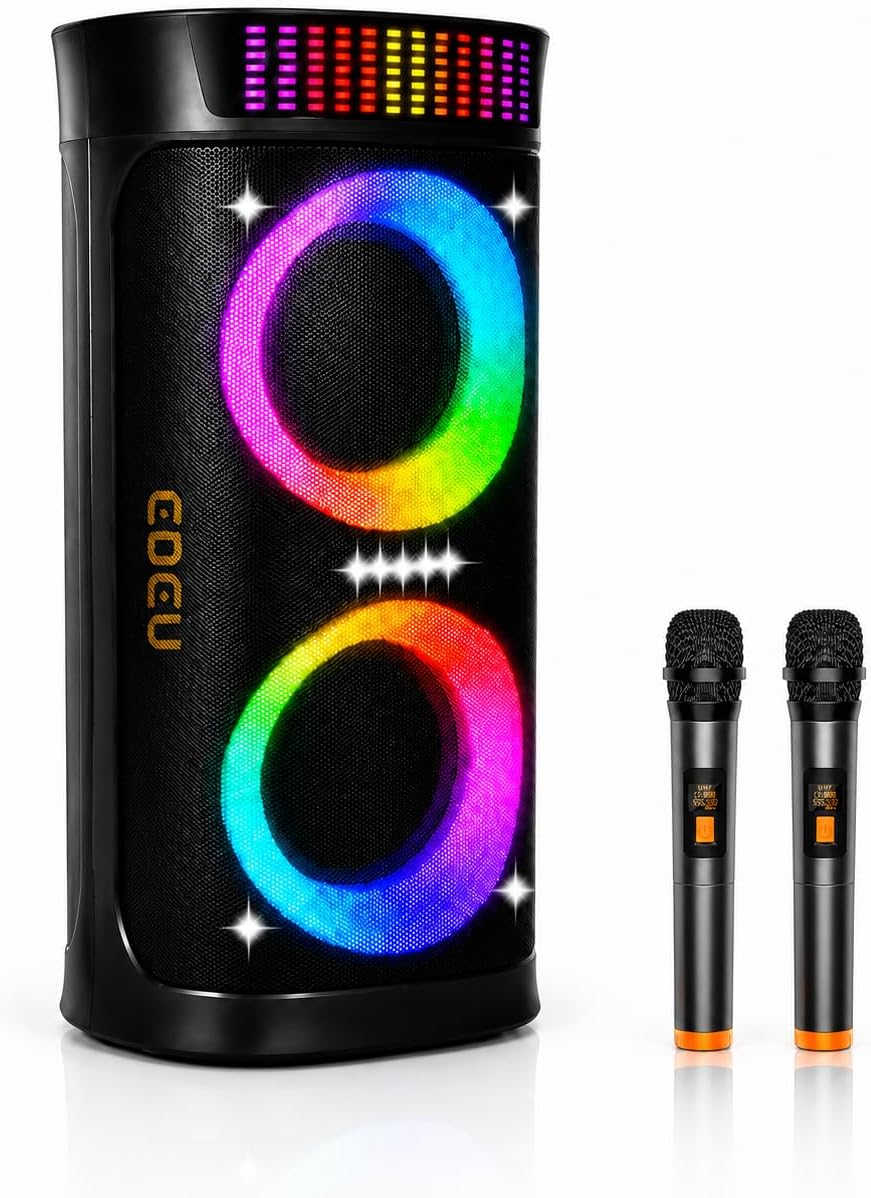 Bluetooth Speaker, 300W Peak Loud Party Speaker with Dual 6.5" Subwoofers