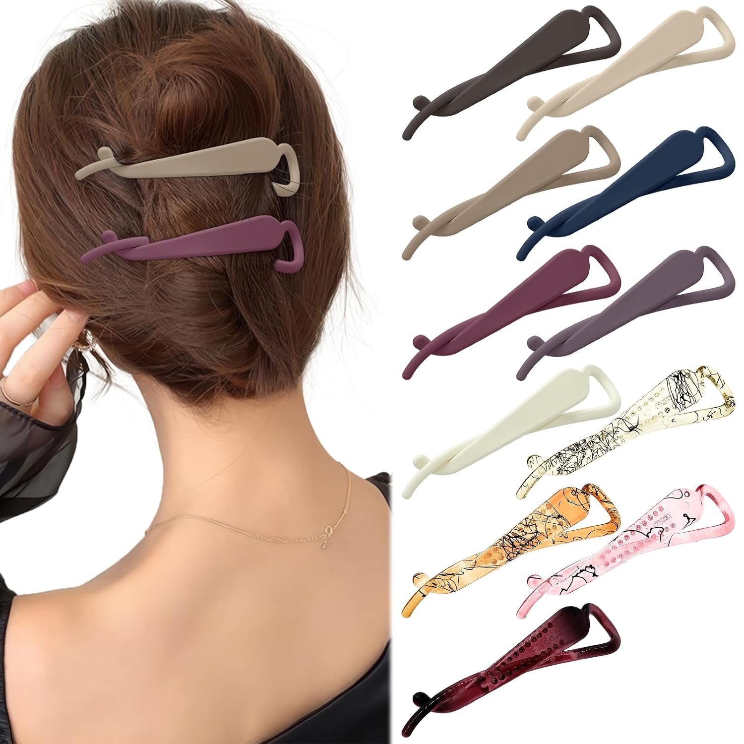 11Pcs Banana French Twist Hair Clips - Stylish Hair Accessories