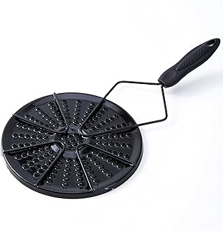 Parrilla para Arepas Colombianas – Arepa Grill for Stovetop & Gas Burner, Heat Diffuser Plate for Even Cooking, Durable Enamel-Coated Iron with Non-Slip Handle – Perfect for Flatbread, Tortilla & More