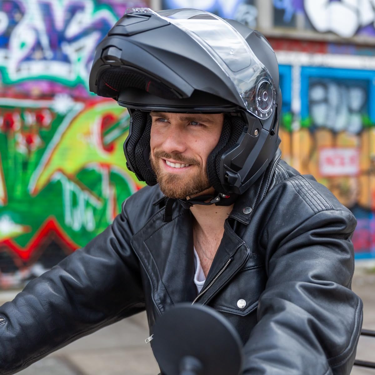 VINZ Santos Casco Modulare Moto & Scooter | Con Doppia Visiera | Certificato ECE 22.06 & PINLOCK preparato | Integrale Donna E Uomo | nelle taglie dalla XS-XXL